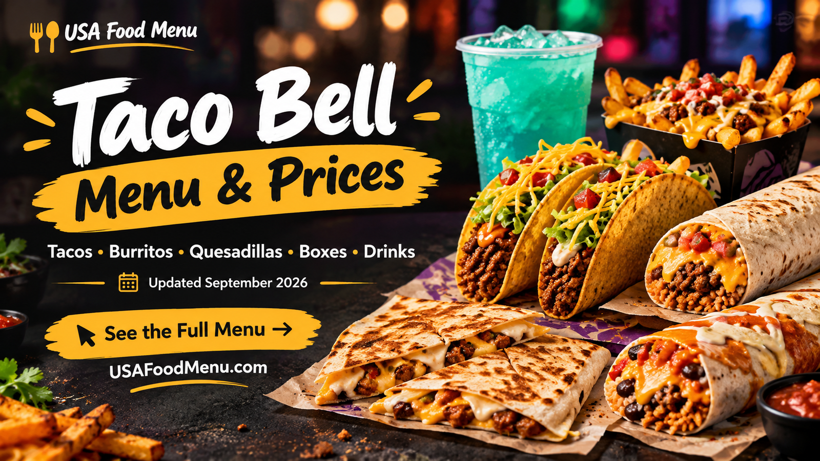 Taco Bell Menu With Prices