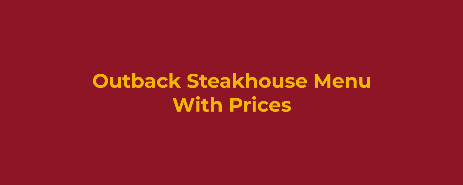 Is Outback Steakhouse Australian?