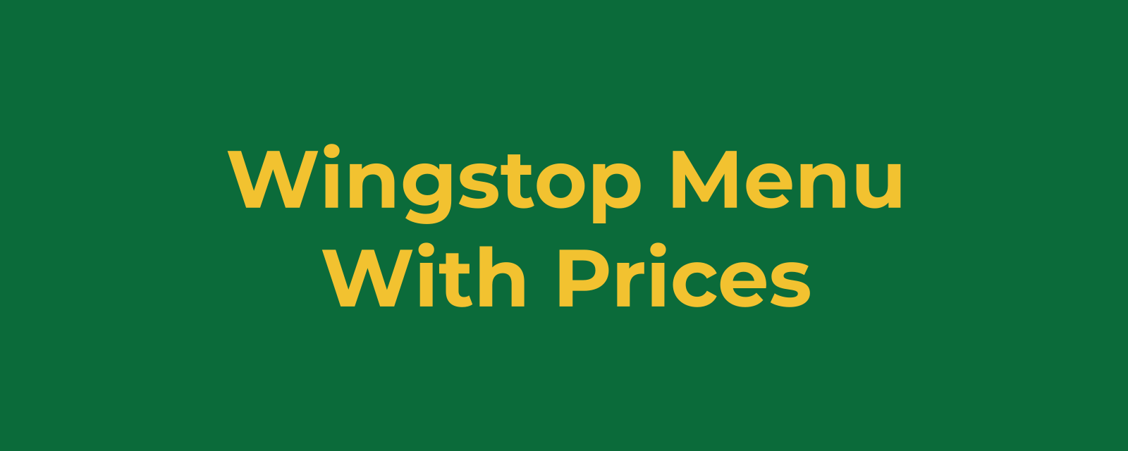 Who Owns Wingstop?